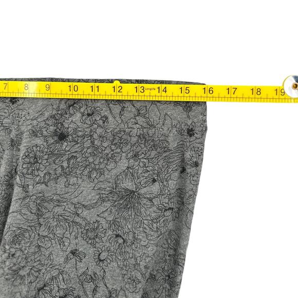 Mossimo Supply Co Grey Floral Print‎ Pattern Cotton Stretch Modern Leggings XL - Picture 6 of 6